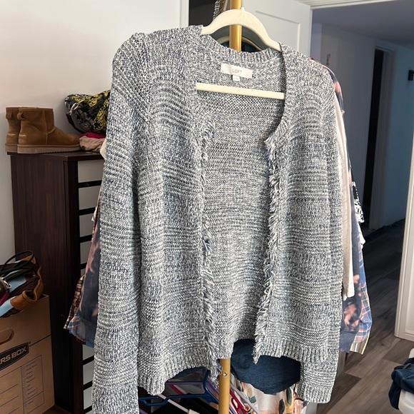 LOFT Sweaters - Loft, navy and ivory jacket. Size medium.